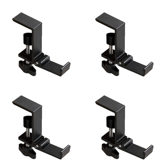 Adjustable Stocking Holders for Mantle, No-Drilling & Non- Christmas Garland Stocking Hooks, Heavy Duty Metal Fireplace Hooks for Christmas Decorations (4-Pack)