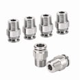 thumbnail image 2 of 1 PC PC 304 Hilo de acero inoxidable Hilo neumático Acoplamiento rápido 1/8 "1/4" 3/8 "1/2" BSP Conector de manguera de hilo externo 4mm-16mm, 2 of 4