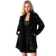 thumbnail image 1 of Abrigo de Invierno con Solapa para Mujer con Bolsillos Chaqueta de Invierno Negro L, 1 of 5