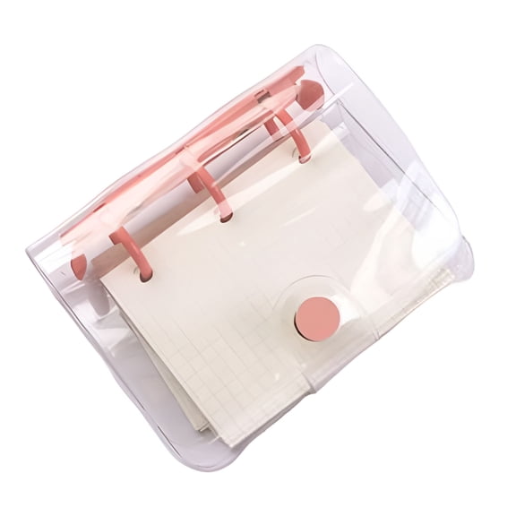 CCOCC Mini 3 Ring Binder Diary Hand Book Stationery Notebook And Journal Scrapbooking,Red