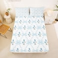 thumbnail image 5 of Erosebridal Cute Coquette Bowknot Full Size Sheets,Kawaii Rustic Flower Bed Sheets For Girls Kids,White Blue 4 Pieces, 5 of 6