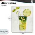 thumbnail image 4 of Stupell Industries Modern Summer Cocktail Lime Mint Canvas Art, 30 x 40, by Lorenzo Collective, 4 of 8