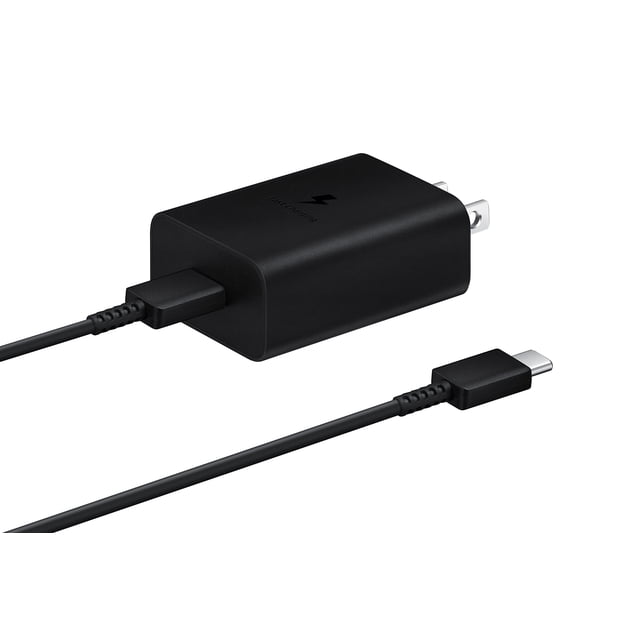 Cargador de pared SAMSUNG, cable USB-C tipo C de 15 W incluido, negro