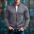 thumbnail image 2 of Frnrwgo Mens Sweatshirt Loose Fit Stand Collar Long Sleeve Solid Color Sports Casual Home Top, 2 of 10