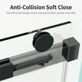 thumbnail image 6 of YYAo Tub Door, Bypass Tub Shower Door,Frameless Single Sliding Soft-Close Shower Doors with Buffer, Bathroom Sliding Shower Door, Matte Black, 6 of 9