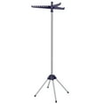 thumbnail image 2 of SONGMICS Clothes Drying Rack, 59-Inch Folding Laundry Drying Rack with 3 Rotatable Arms for Hangers, 4 Legs, Stainless Steel, for 27 Pieces of Clothes, Blue and Silver, 2 of 7