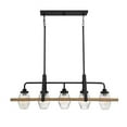 thumbnail image 2 of Quoizel GUI540GK Guilford Farmhouse Island Chandelier, 5-Light 500 Watts, Grey Ash, 2 of 6