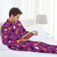 thumbnail image 6 of Balery Halloween2 Pattern Pajama Sets for Men Long Sleeve 2 Piece Sleepwear Loungewear Sets Soft PJ's with Pockets Long Sleeve Comfy Pj Sets-Small, 6 of 7