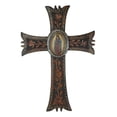 thumbnail image 3 of Catholic Our Lady of Guadalupe Mary With Floral Red Roses Wall Cross Plaque, 3 of 4