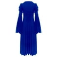 thumbnail image 3 of Hansber Girls Renaissance Queen Fancy Dress Up Cosplay Medieval Princess Party Club Dress Blue 8, 3 of 7