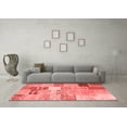 thumbnail image 3 of Ahgly Company Indoor Square Patchwork Red Transitional Area Rugs, 5' Square, 3 of 4