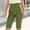 Army Green women's capri pants with pockets a1, variant on Women's Capri Pants High Waisted Bermuda Pants with Pockets Casual Solid Regular Fit Cropped Trousers Summer Beach Vacation Lounge Shorts, Khaki M