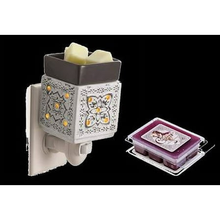 MODERN COTTAGE Pluggable Fragrance Warmer Gift Set with Courtneys Wax Melt - CINNAMON-APPLE