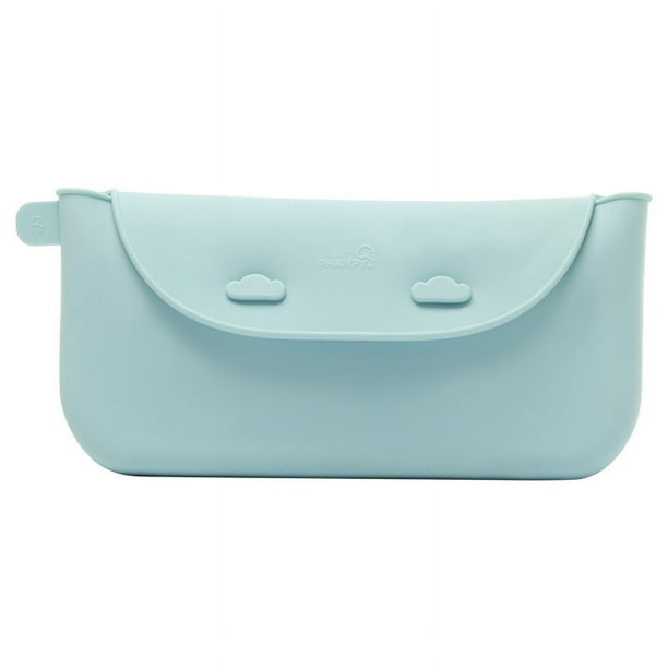 Bolsa de almacenamiento de silicona para vajilla de elefante para niños, impermeable, portátil, caja de almacenamiento para cucharas, tenedores y palillos
