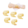 thumbnail image 3 of Gold Napkin Rings 18, Hollow Napkin Ring Holder for Wedding Christmas Family Gathering Table Decoration, 3 of 10