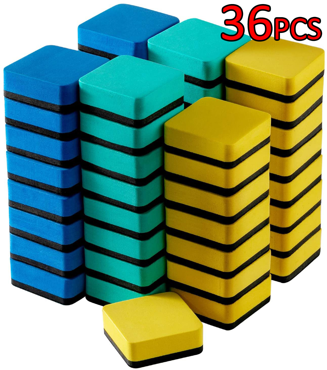 OBOSOE White Board Erasers, Dry Erase Erasers, 36 Pack