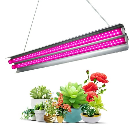 

Vingtank 2ft LED Grow Light Double Tubes Full Spectrum 60W Growing Lamp for Greenhouse Hydroponic Indoor Plant Seedling Veg and Flower