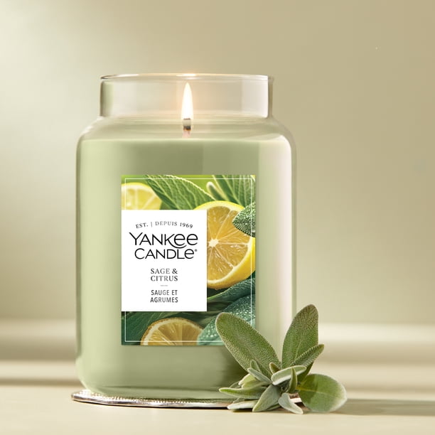 Yankee Candle Scented Candle, Sage & Citrus, 22 oz Original Large