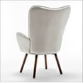 thumbnail image 5 of US Pride Furniture Kreedence 26.38" W Microfiber Wing Back Armchair, Ivory, 5 of 5