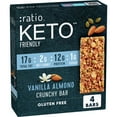 thumbnail image 3 of (2 pack) Ratio Crunchy Bar, Vanilla Almond, 12g Protein, Keto Friendly, 5.8 OZ (4 Bars), 3 of 11
