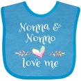 thumbnail image 3 of Inktastic Nonna and Nonno Love Me Heart Grandchild Boys or Girls Baby Bib, 3 of 4