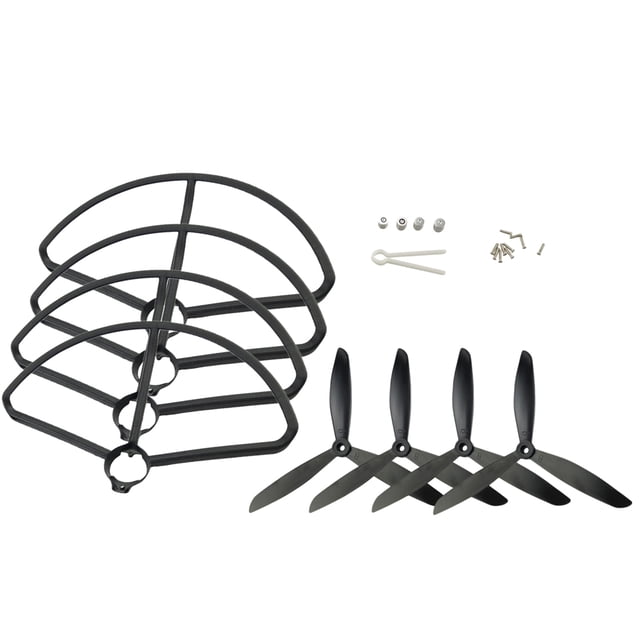 4pcs hélices + anillos de protección para MJX B2C B2W RC piezas negro Sunnimix MJX B2C B2W Partes mejoradas