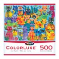 thumbnail image 4 of RoseArt - Colorluxe 500-Piece - Cat Party- Adult Interlocking Puzzle, 4 of 6