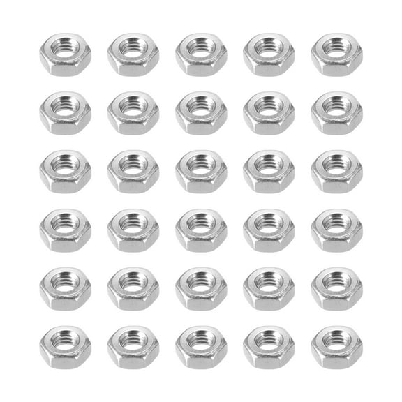 30pcs M4 Metric 304 Stainless Steel Hexagon Hex Nut Silver Tone