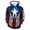 Dark Blue, variant on Adults Spider Graphic Hoodie, Loose Fit Long Sleeve Drawstring Hooded Pullover Sweatshirt with Pocket for Fall Winter Streetwear, Navy, 2XL