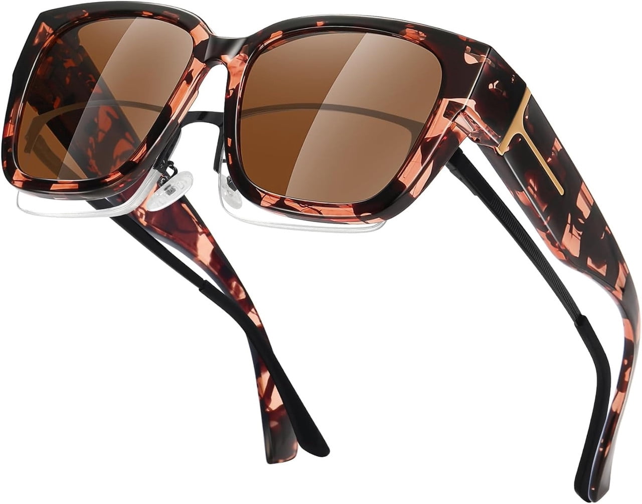 Dna Polarized Rx'able Sunglasses, Unisex, A3003, Brown, 64-13-131