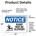 thumbnail image 2 of (2 Pack) Ramp May Be Slippery Sign, 2 of 7