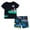 Black, variant on Toddler Boys Short Sleeve Cartoon Prints T Shirt Tops Shorts Kids Summer Outfits Baby Boy 1st Birthday Outfits