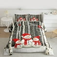 thumbnail image 2 of Feelyou Cute Snowman Teens Queen Comforter Set, Jungle Branches Tree Bedding Sets, Sweet Christmas Theme Reversible Bedding Comforter Set, Lightweight Room Decor, 3pcs, 2 of 8