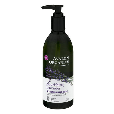 Avalon Organics Glycerin Hand Soap, Nourishing Lavender, 12