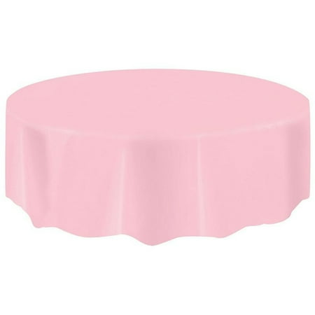 

HEVIRGO PEVA Disposable Waterproof Solid Color Party Round Tablecloth Table Covers PEVA