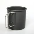 thumbnail image 3 of Multifunctional Camping Mug with Foldable Handle 0.3L Ultralight Saving Space Durable Alloy Water Cup for Outdoor Hiking Picnic Backpacking Black, 3 of 10