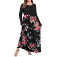 thumbnail image 4 of TARAINYA Plus Size Women Long Sleeve Maxi Dress Casual Dresses with Pockets, 4 of 9