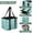 Greenish Hue, variant on Collapsible Car Trunk Organizer with Handles 600D Oxford for Car Kitchen and Home Storage, Neon-colored Ribbon 13× 10.2×10.8inch