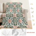 thumbnail image 5 of Boho Flowers Blanket Soft Cozy Warm Throw Blanket for Couch, Plush Fuzzy Flannel Fleece Blankets for Sofa, Farmhouse Abstract Geometric Patterned Bed Blankets Lightweight Gifts for Women, 32"x48", 5 of 9