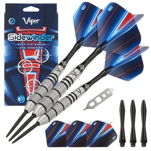Viper Sidewinder 80% Tungsten Professional Steel Tip Dart Set,, 21 Grams