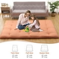 thumbnail image 4 of Huisuilinss Japanese Floor Mattress Futon Mattress,Thicken Tatami Mat Sleeping Pad Foldable Roll Up Mattress Boys Girls Dormitory Mattress Pad Kids Floor Lounger Pillow Bed For Dorm Apartment, 4 of 6