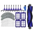 thumbnail image 2 of Piezas de repuesto Allinless Robot aspirador cepillo lateral filtro Hepa para Eufy Robovac X8 color azul, 2 of 5