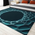 thumbnail image 3 of Area Rug 8x10 ft Abstract Honeycomb Pattern Washable Rugs, Soft Non-Slip Faux Wool Rug for Living Room, Bedroom, Farmhouse, Dining Room, Office, Home Decor Carpet, 3 of 7