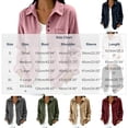 thumbnail image 2 of Zpanxa Fleece Jacket Women Corduroy Button Front Long Sleeve Shirt Jacket Loose Fit Solid Color Casual Lightweight with Pockets Fall Outerwear, 2 of 7