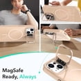 thumbnail image 4 of For iPhone 15 Case [Compatible With MagSafe] Slim Frosted Phone Case With Metal Camera Protection Kickstand Shockproof Soft TPU Cover Case,Green,For iPhone 15, 4 of 5