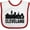 White and Red, variant on Inktastic Cleveland Skyline Grunge Boys or Girls Baby Bib