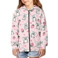 thumbnail image 3 of chaqlin Koala Sweatshirts for Girls 11-13 Trendy Y2K Zip up Hoodies Strawberry Long Sleeve Hoodie Jacket Kids Pullover Top with Pockets, 3 of 7