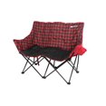 thumbnail image 1 of Chaise de siège d'amour Ozark Trail Camping, Checkers noirs rouges, utilisation adulte, Polyester, 15lbs, 1 of 8