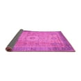 thumbnail image 2 of Ahgly Company Indoor Round Abstract Pink Modern Area Rugs, 4' Round, 2 of 4