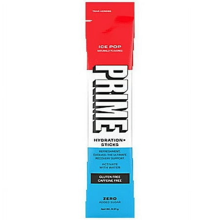 Prime Hydration Sticks, Ice Pop, 6 Count, Electrolytes, Zero Sugar